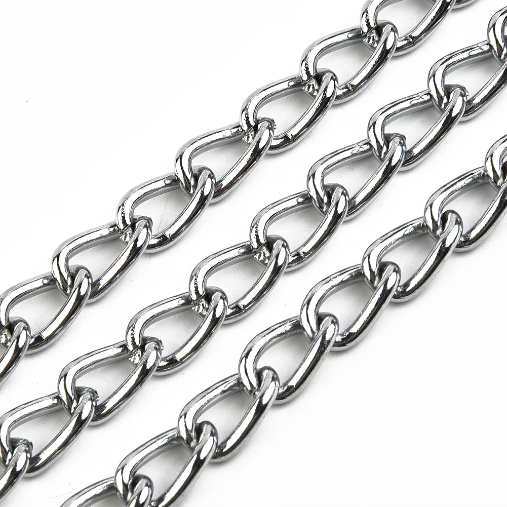 Reliable Metal Chain Dog Leash with Comfortable Leather Handle Secure Control for Strong and Active Energetic Pets view 2