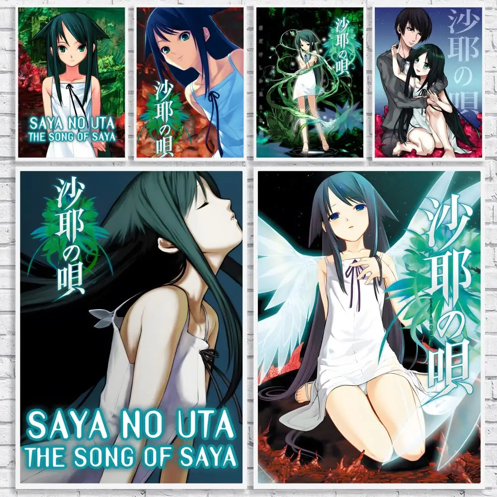 Game S-Saya No Uta The Song Of Saya Poster High-Quality Canvas Wall Mural Crease-Free For Living Room Bedroom Interiors
