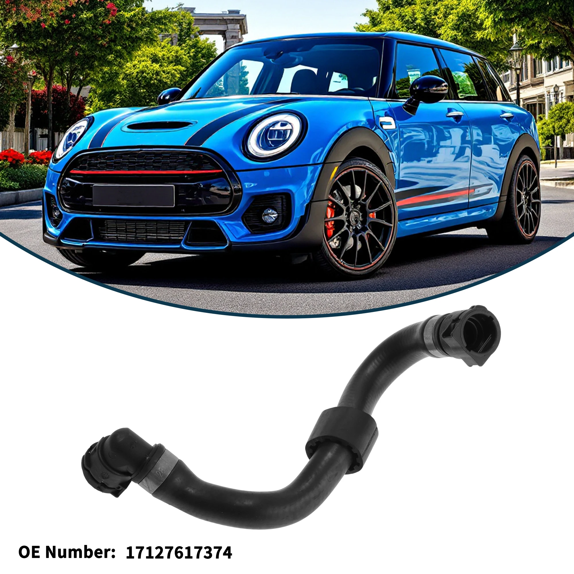 Wąż chłodnicy Motoforti, wąż nagrzewnicy, wąż wylotowy chłodnicy, przewód do Mini JCW ClubMan 17-18 nr 17127617374, przewód płynu chłodzącego