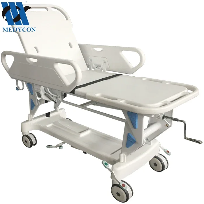 Bdec02 High Quality Transport Trolley Luxurious Hospital Manual Rescue Equipment Emergency Patient Transfer Bed