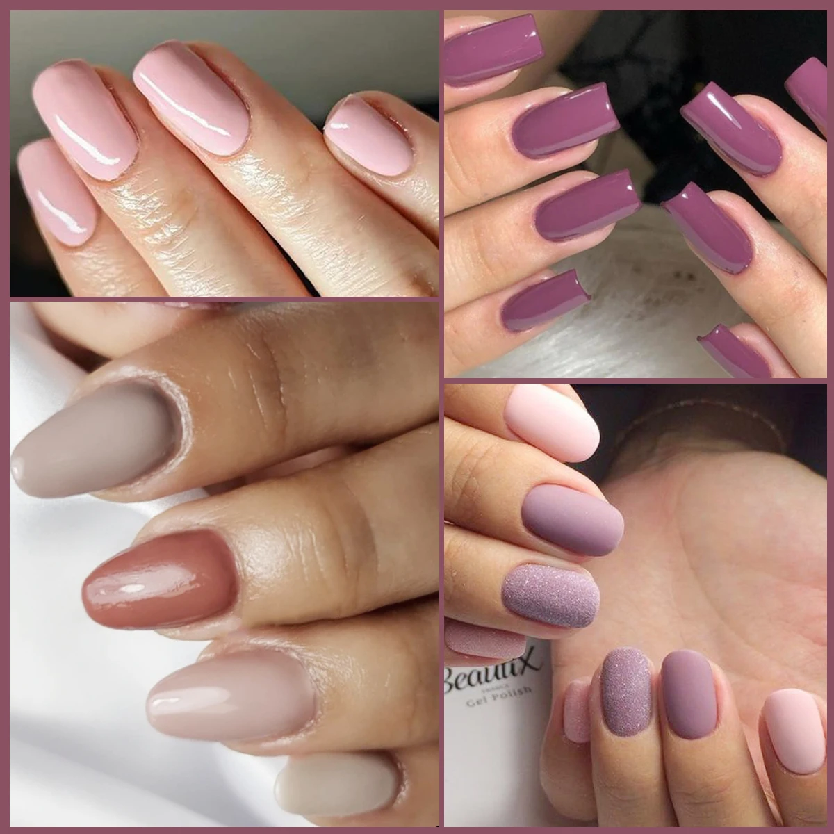 مجموعة طلاء أظافر جل لامع وردي عاري مكون من 6 قطع - طلاء جل بالأشعة فوق البنفسجية/LED لصالونات التجميل المنزلية DIY مانيكير - يدوم طويلاً، لامع، وD #2