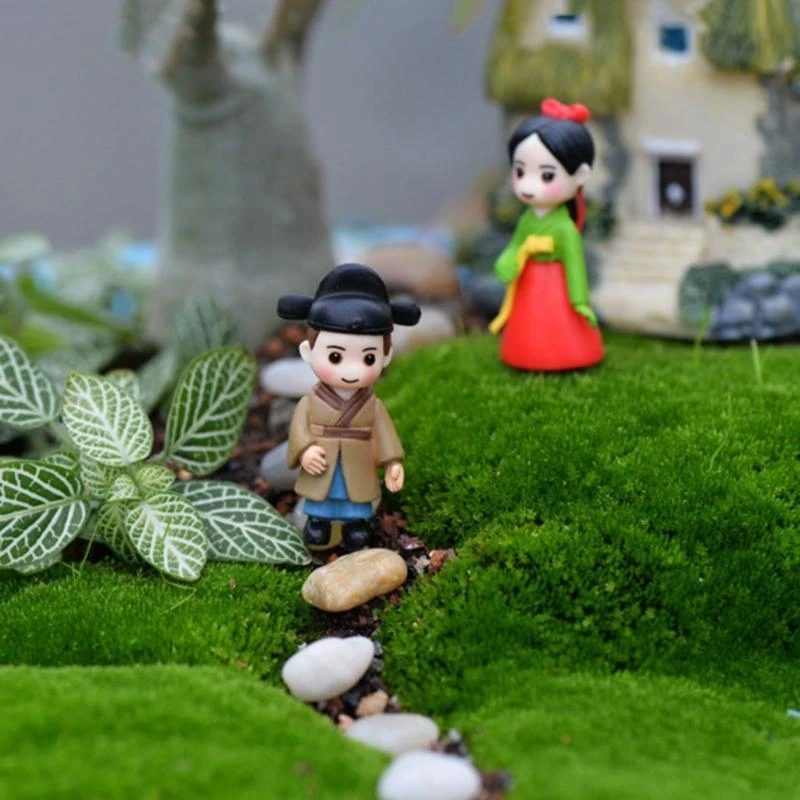 Korean Lovers Figure Ornaments Miniature Dollhouse Bonsai Fairy Garden Decor high quality