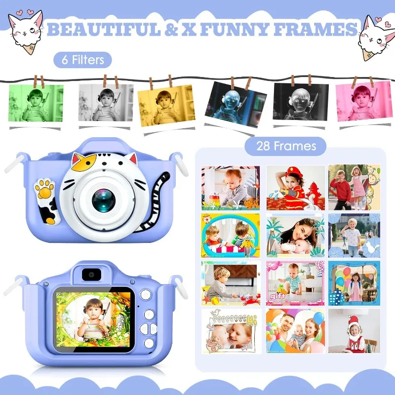 Kids Camera for Girls Boys Christmas Birthday Festival Gift for Kids,Digital Camera for Toddlers Toys