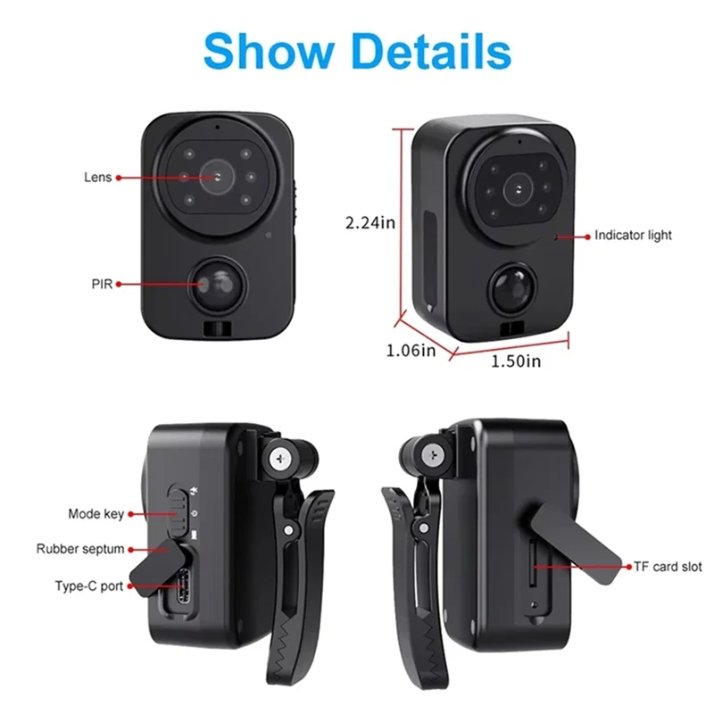 Dependable-MD29 PIR Body Camera IR-Infrared Night Vision Mini Camera Sport DV Bike Action Cam