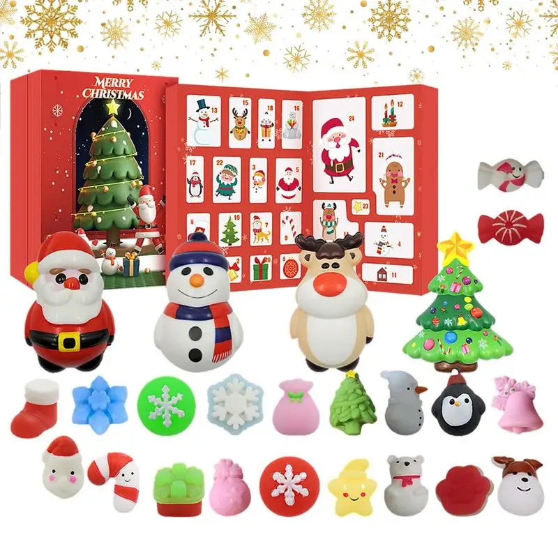 

Christmas Advent Calendar Mini Squishy Toys Advent Calendar Sensory Fidget Toys For Holiday Countdown Christmas Party Favors