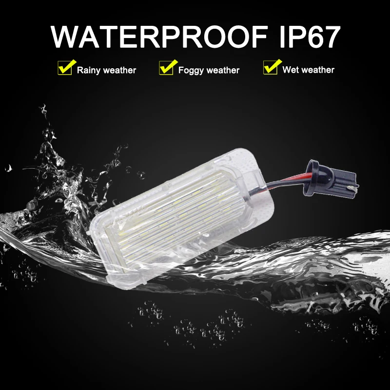 LED License Number Plate Light Assembly For Ford C-Max Transit Connect Edge Ecosport Ranger Transit 150/250/350/350/350HD