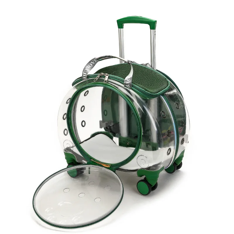

pet, trolley case, fully transparent, space capsule, cat bag, going out bag, portable, multi-purpose, double shoulders.