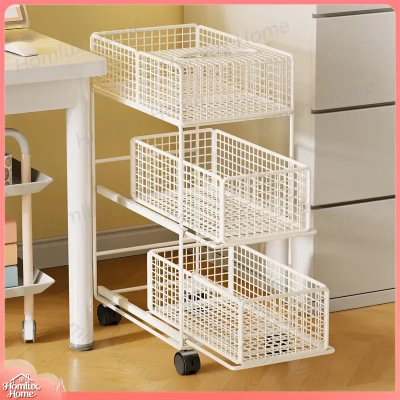 School Bag Shelf Door Mounted Book Toy Storage Rack for Home Office Floor Mobile Snack Trolley Organizer Kids Room Dormitory
