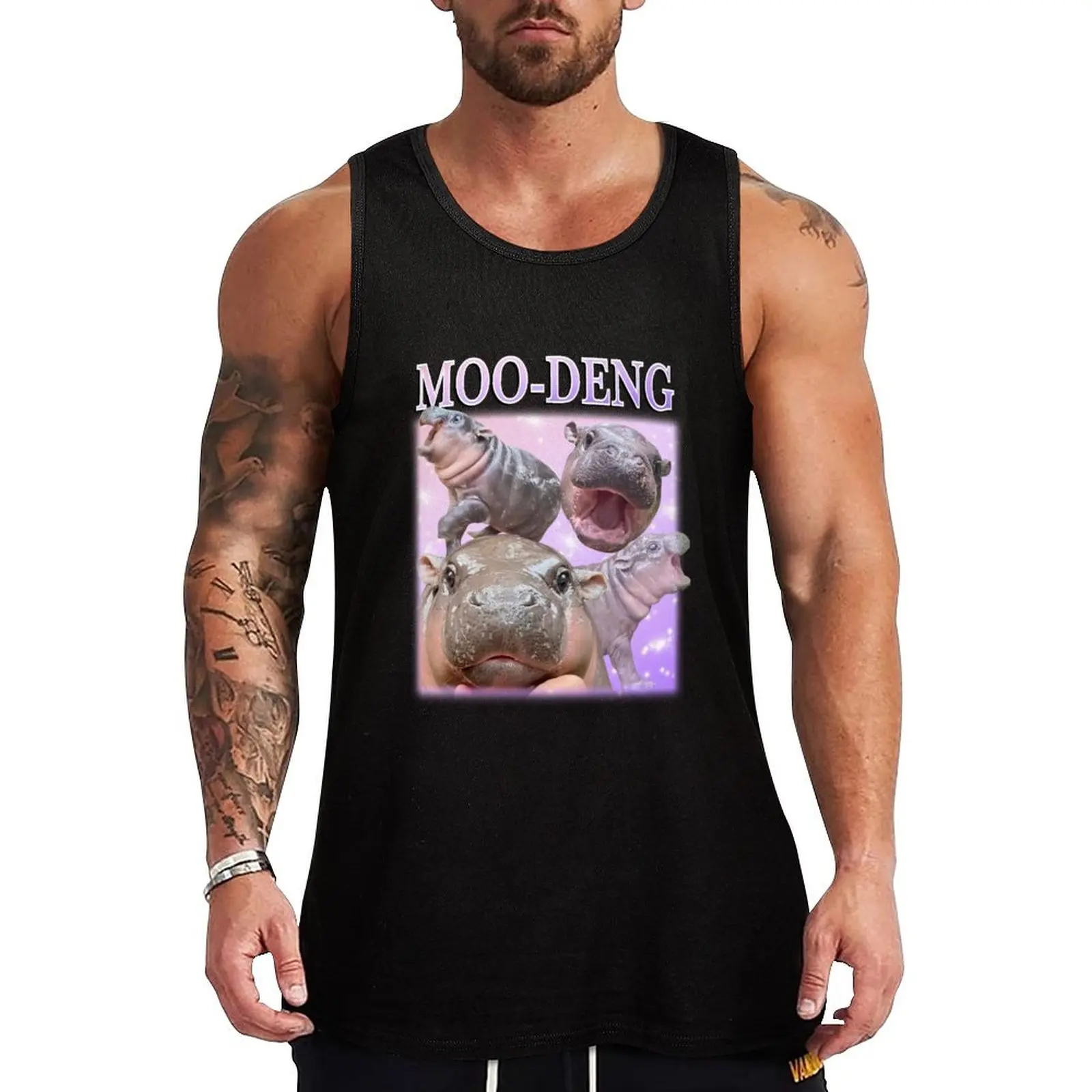 Original Moo-Deng the famous Pygmy hippo Tank Top Comfort Stretch Tank Top Relaxed Fit Sleeveless