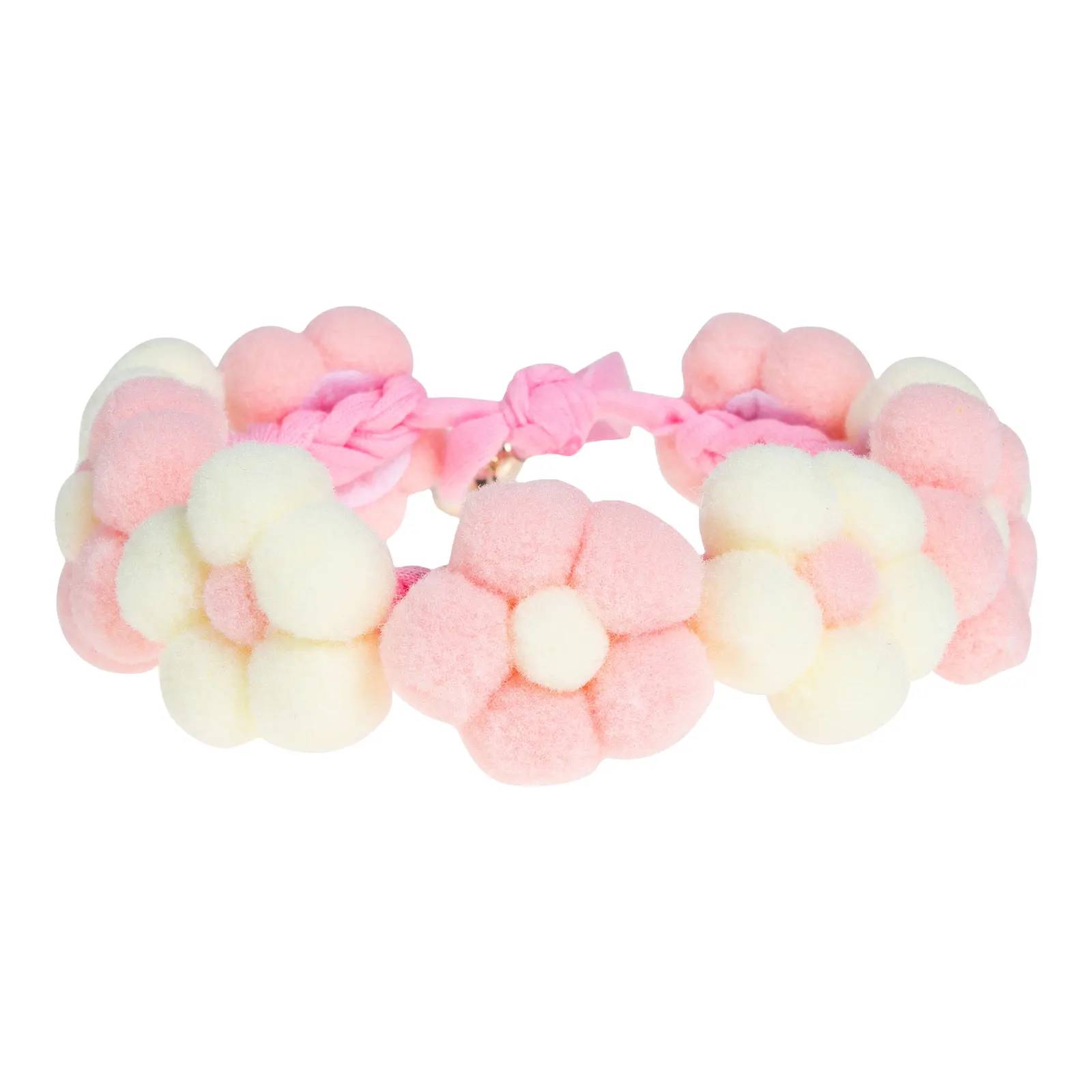 

Pet Collar Hand-Knitted Flower Design Decorative Cat Dog Necklace Comfortable Adjustable Party Festival Neck Ring Photo Prop