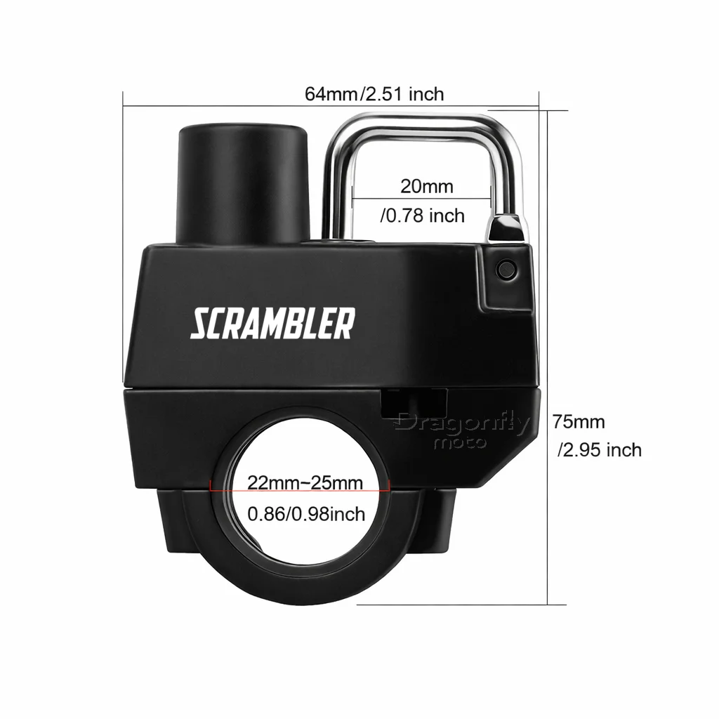 Motorcycle Helmet Lock For Ducati Scrambler 400 800 1100 2014-2019 Anti-theft Locker Helmet Lock Locking Device Rustproof