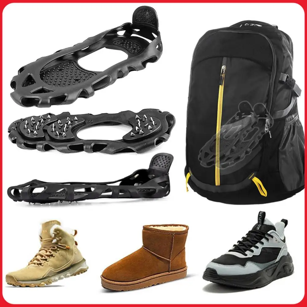 

30 Spikes Ice Cleats Ice Snow Traction Cleats Portable Spikes Crampons Spikes Grips Cleats for Mountaineering Climbing