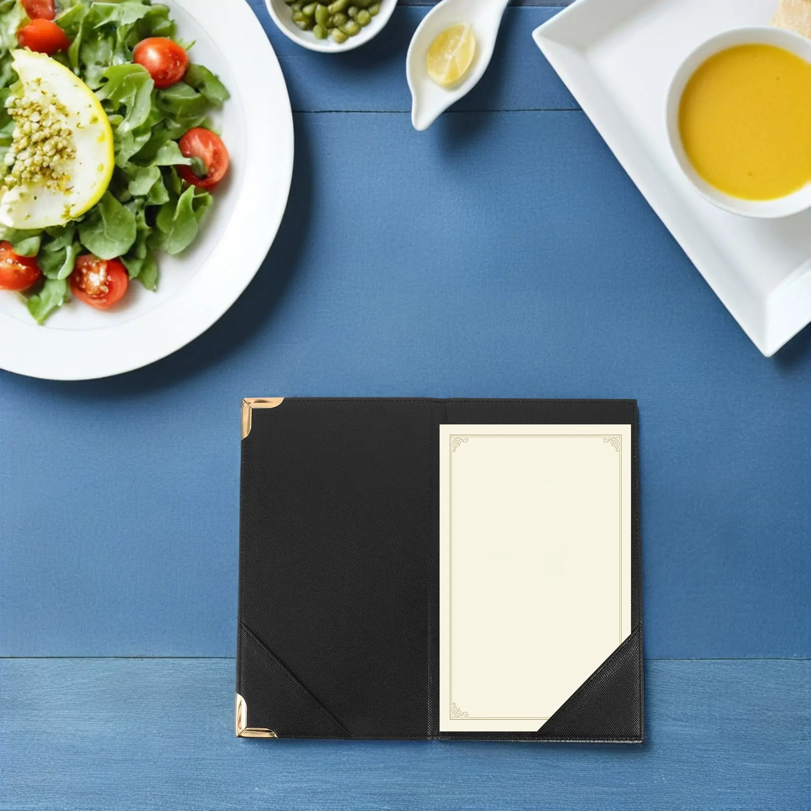 Sturdy Commercial Menu Binder Organizer for Restaurants Cafes Hotels Thick Hard Support Prevents Curling Holds Multiple Pages
