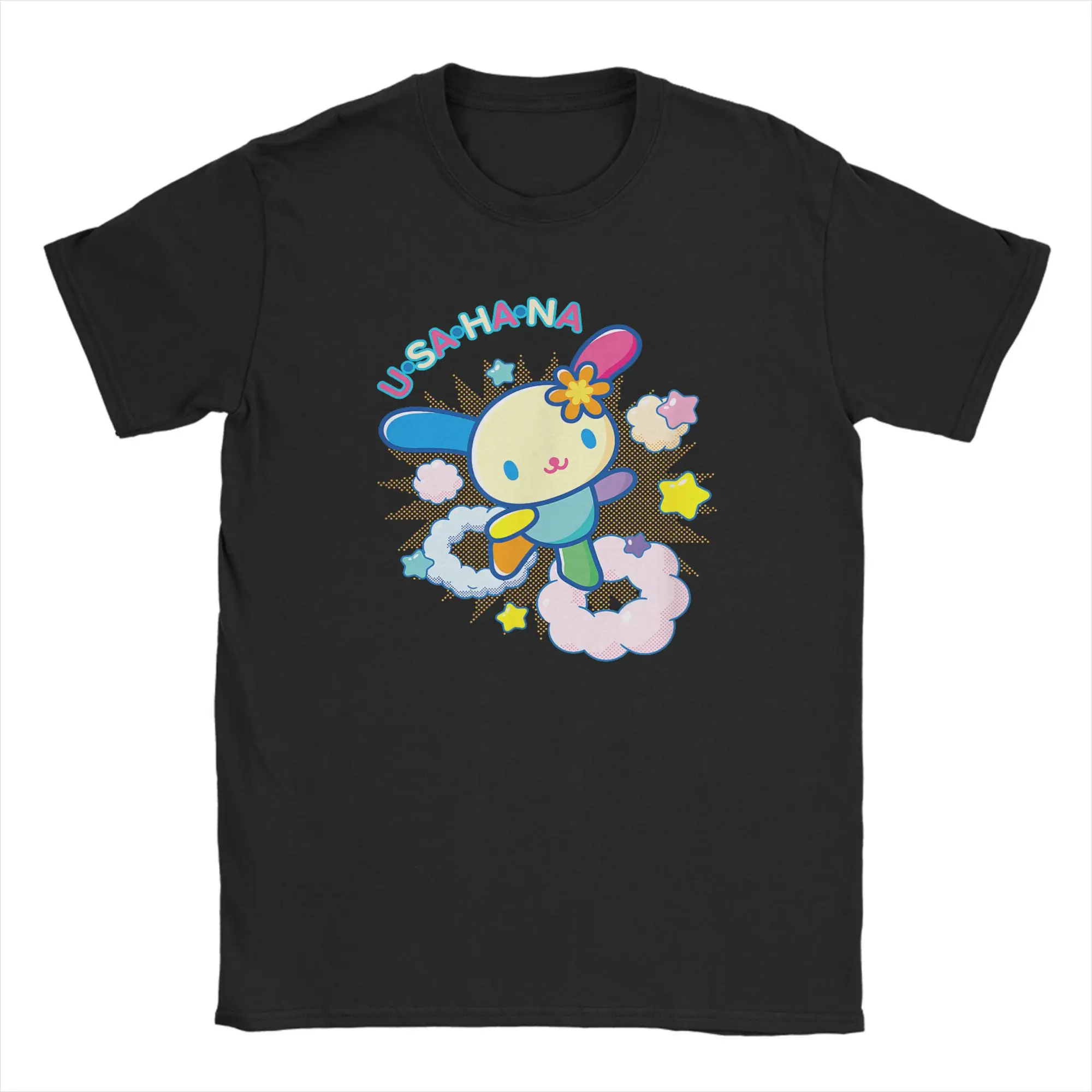 Camisetas de clasificación de personajes USAHANA 2025 para hombre, camisetas de algodón, camiseta de manga corta de verano con cuello redondo, camiseta holgada de Hip Hop de talla grande