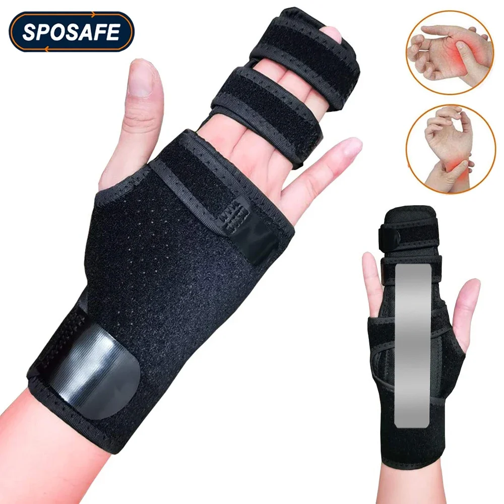 

1PCS Trigger Finger Splint Support Two/Three Fingers, Broken Finger Brace Wist Immobilizer for Broken Finger, Sprains,Arthritis