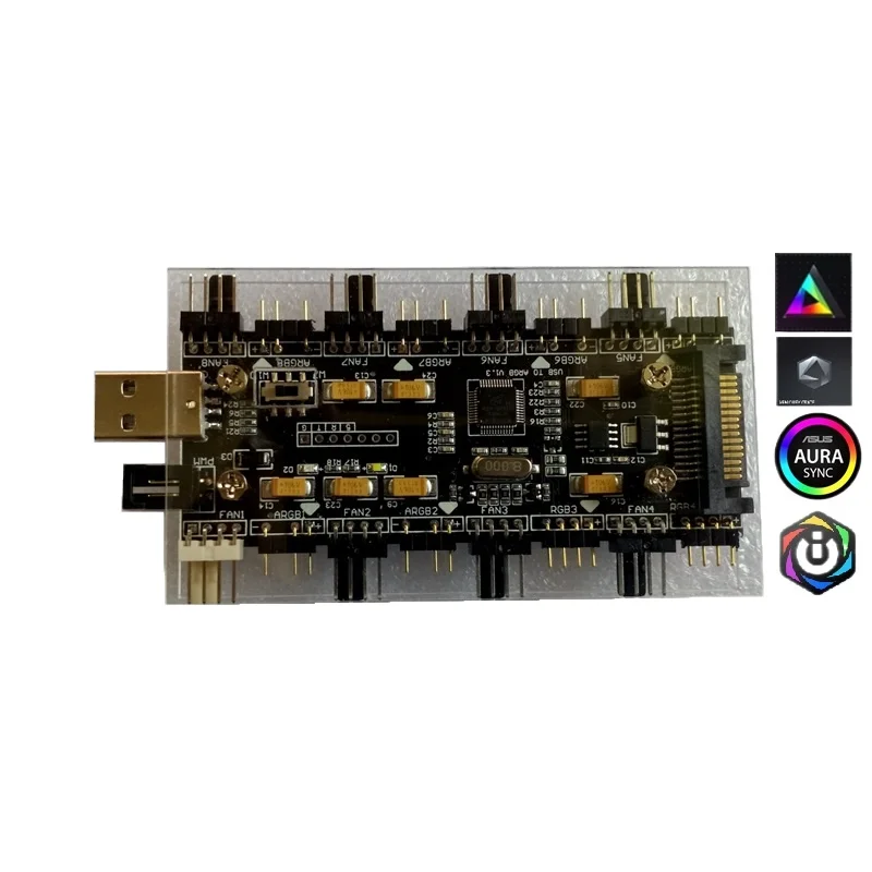 USB to ARGB module ARGB fan computer divine light synchronization iCUE pirate ship control