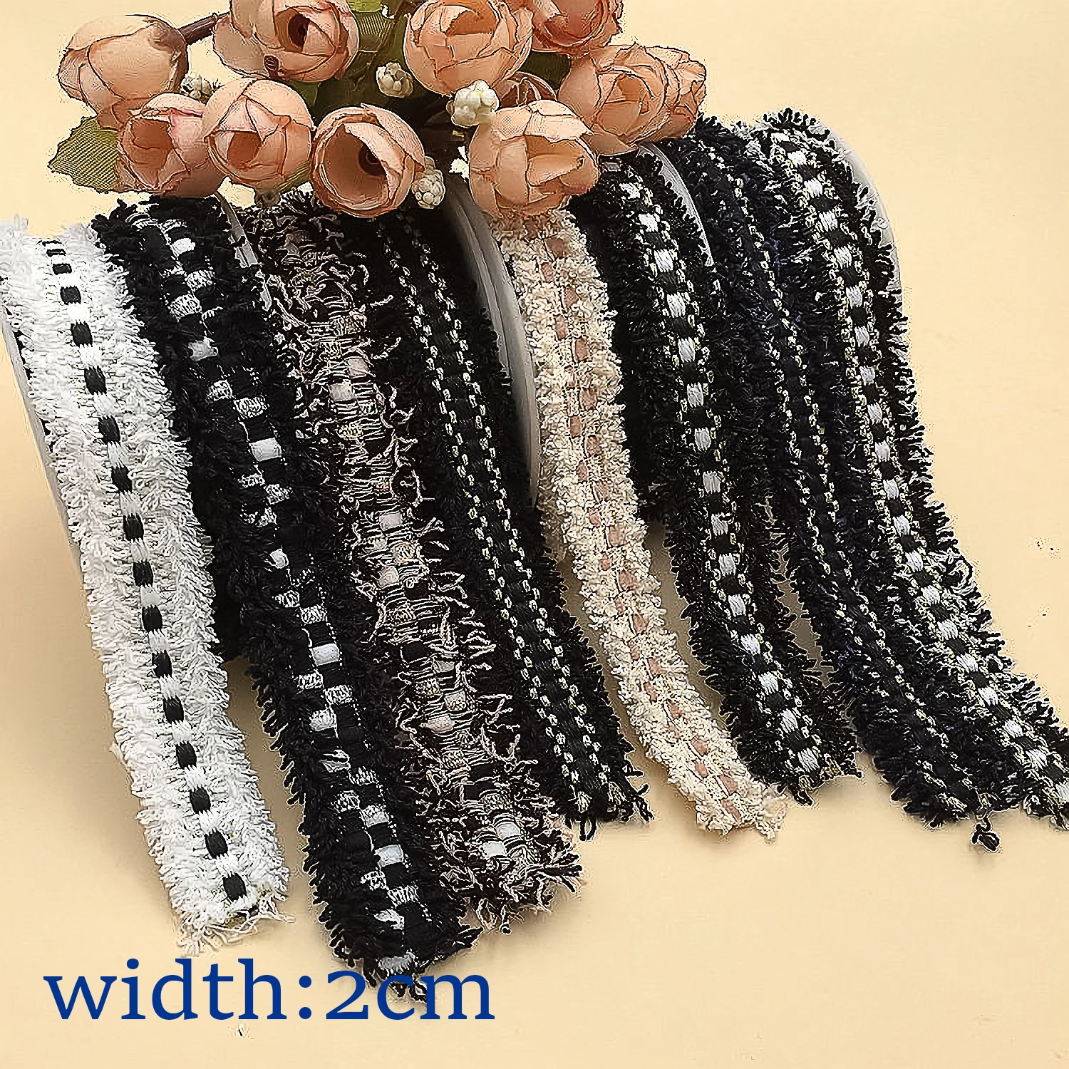 한국 스타일 코튼 프린지 테이프, 술 레이스, DIY 바느질 용품, 여성 재킷 및 소매 장식 브레이드에 적합