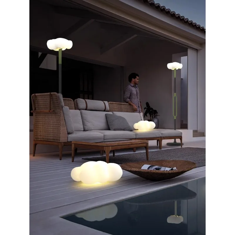 

Outdoor solar light, courtyard floor light, outdoor garden villa light, waterproof atmosphere terrace light, cloud lawn light