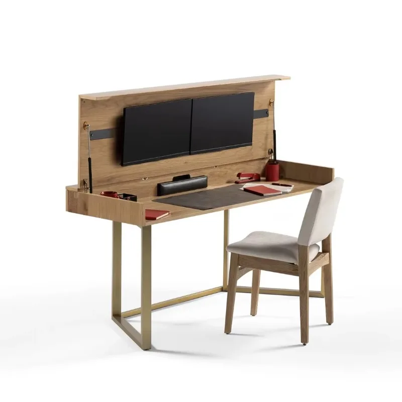 Office desks, hidden shelves, cabinets, compartments, furniture, storage