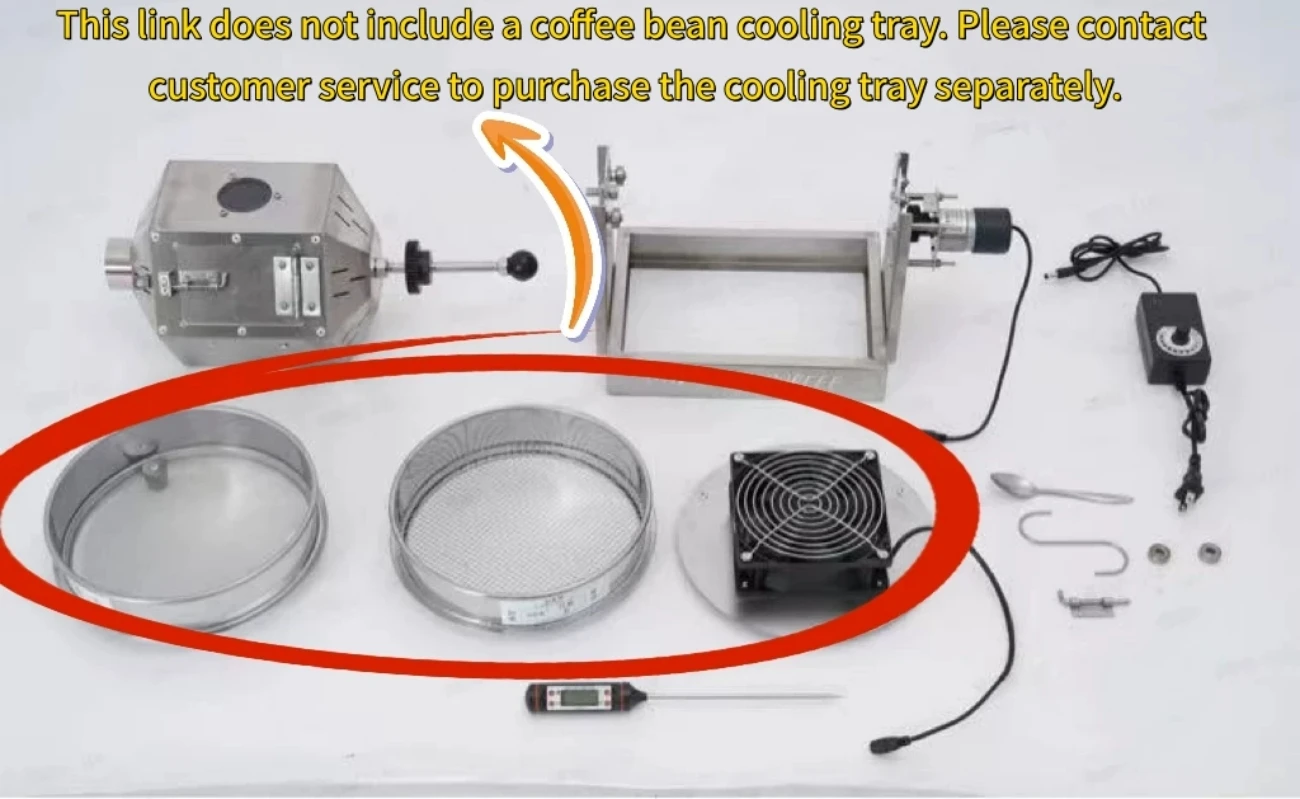 Electric Self-rotating Coffee Roaster Gas Heating Coffee Bean Nuts Baking Machine Home Outdoor Roasting Machine view 4