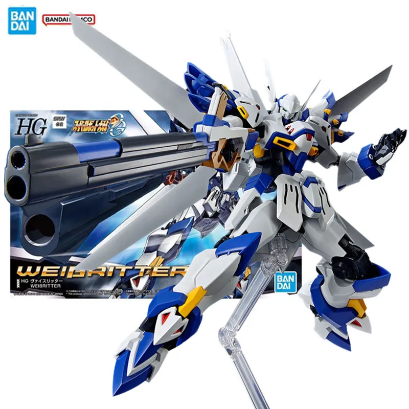 Bandai Original figura Super Robot Wars modelo Kit HG PTX-002-00C Weißritter colección modelo de figura de acción para niños Juguetes