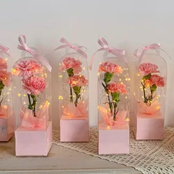 1Pc scatola di fiori di rosa trasparente scatola di imballaggio di torta di plastica scatole di imballaggio per fioristi fai da te per la confezione regalo di san valentino di nozze