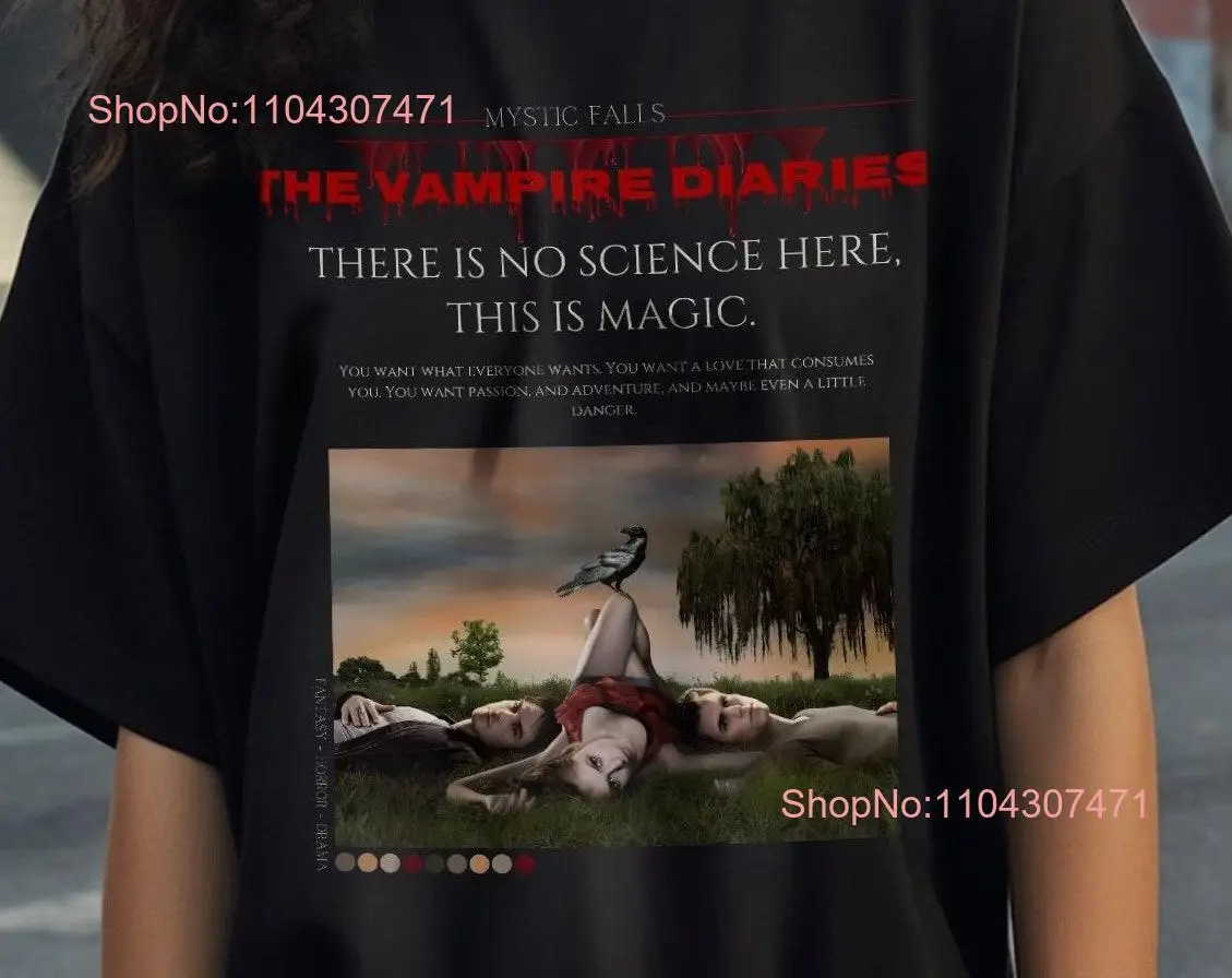 The Vampire Diaries T Shirt Damon Salvatore Stefan Elena Brothers tvd long or short sleeves