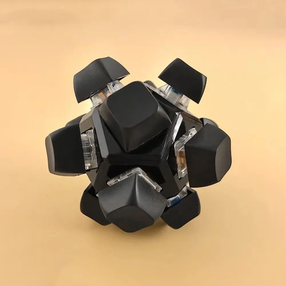 Relaxante 12 teclas bola mágica fidget chaveiro teclas botão diy teclado clicker brinquedo passar o tempo alívio do estresse pitada brinquedo adulto