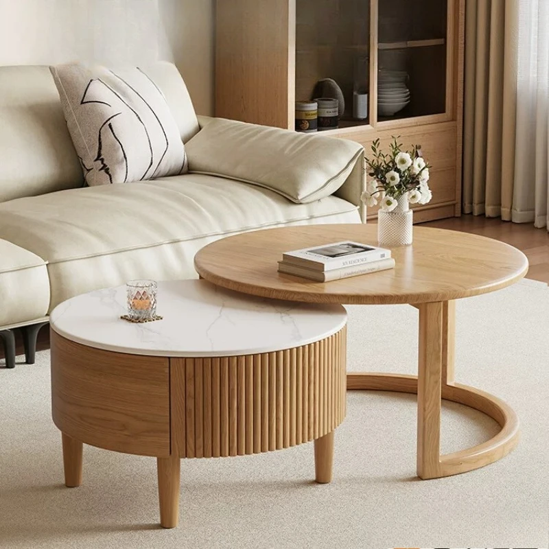 Mobile Round Coffee Tables Petite Japandi Corner Luxury Coffee Tables Set Console Tavolino Da Salotto Mid Century Furniture