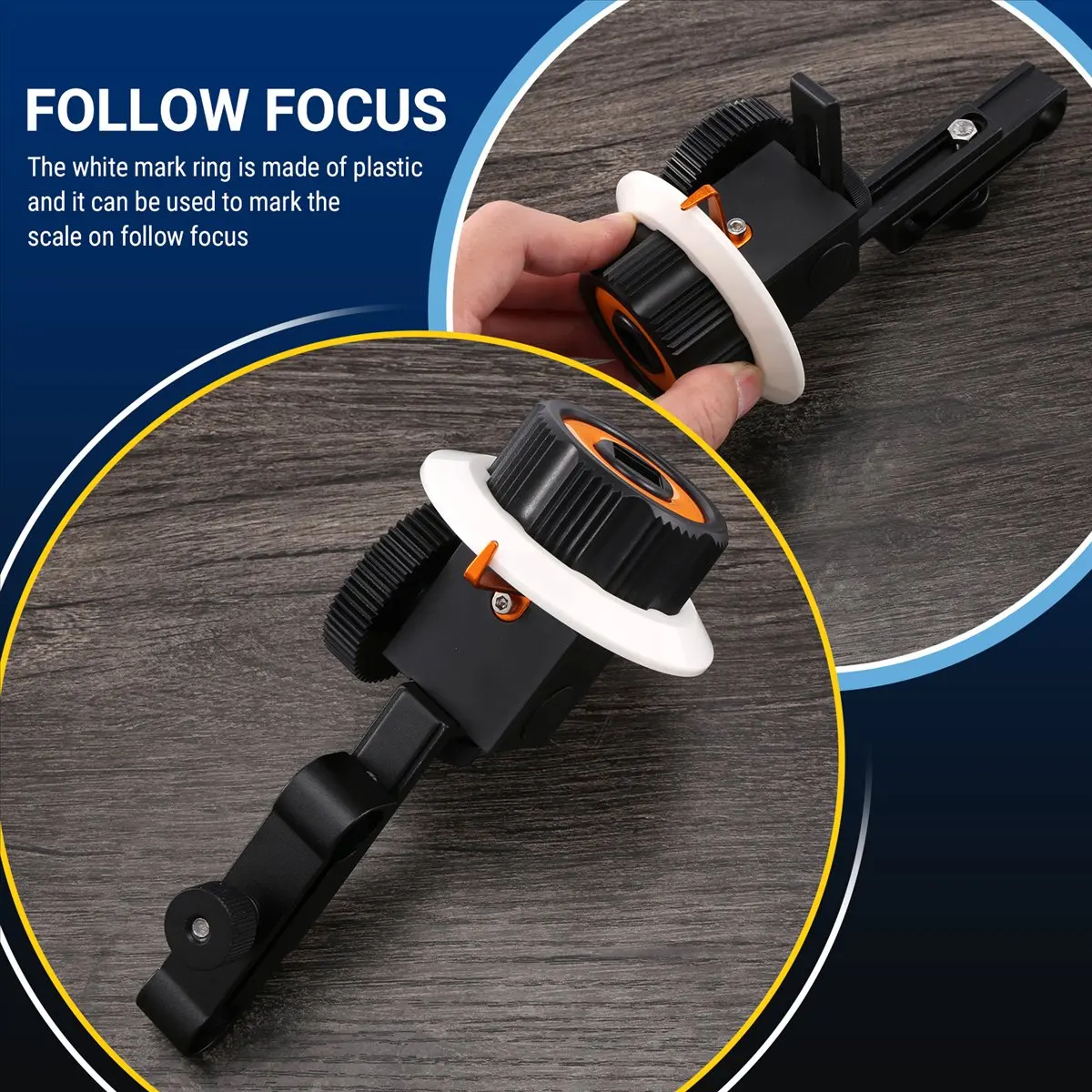 

M05K VD-F0 Камера-фокусиратор Follow Focus 15 мм с зубчатым кольцом и ремнем для Canon, Nikon, Sony и других DSLR-камер