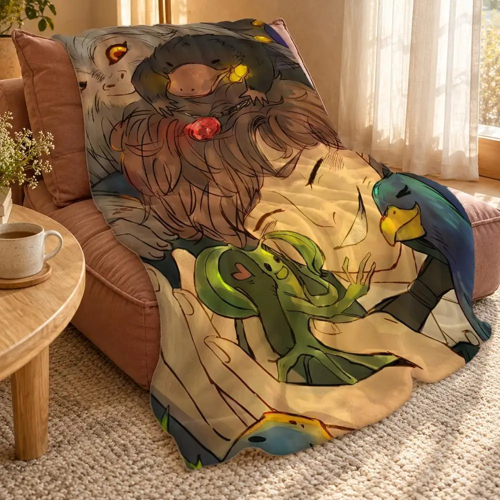 Fantastic Beasts And Where To Find Them Throw Double Sided Flannel Throw Blanket Soft Travel Camping Sofa Bed Home