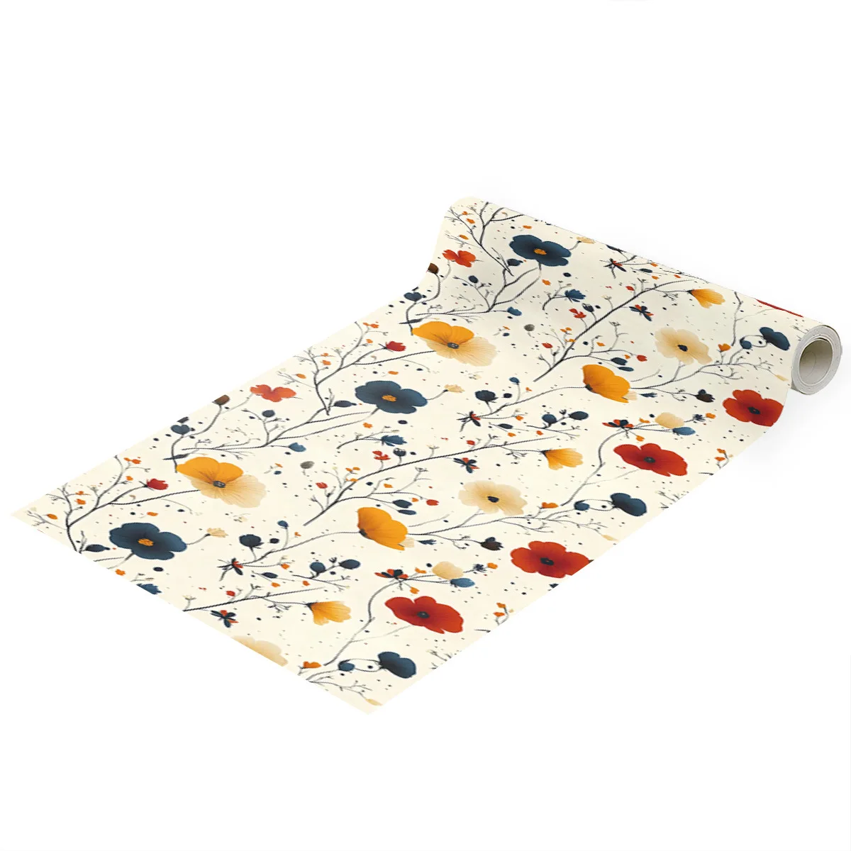 Watercolor Floral Peel and Stick Wallpaper Wildflowers Garden Wall Decor Self Adhesive Wall Paper for Renter Apartment