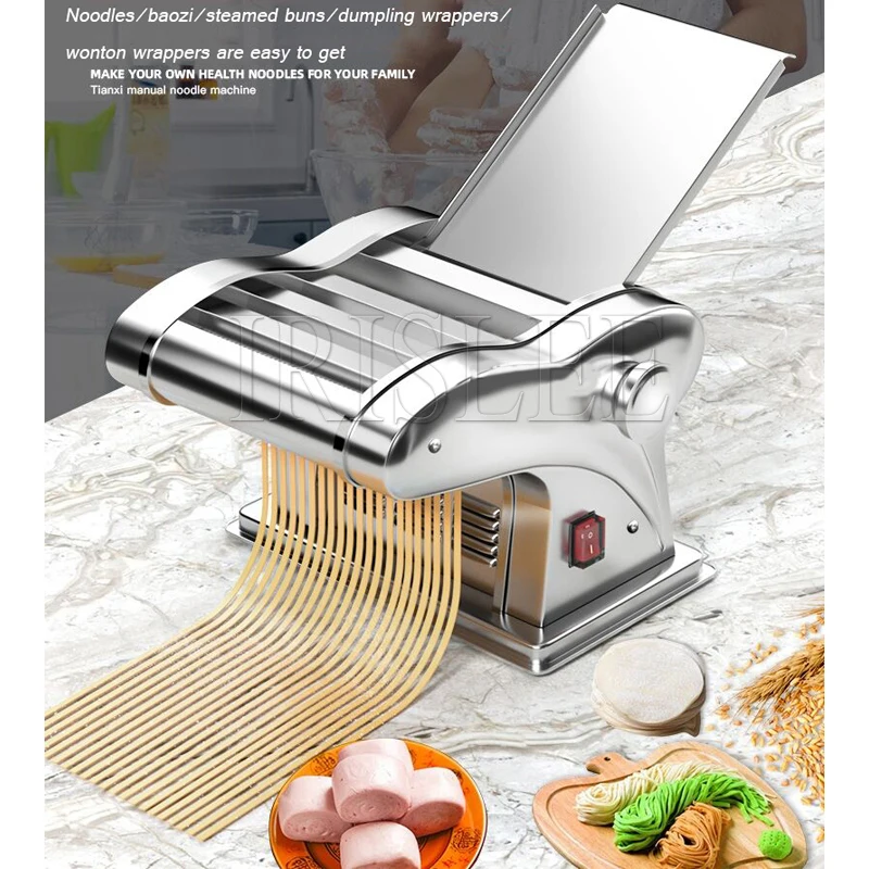 Electric Noodle Making Machine Dumpling Wrapper Pasta Noodle Machine Stainless Steel Noodle Press Machine