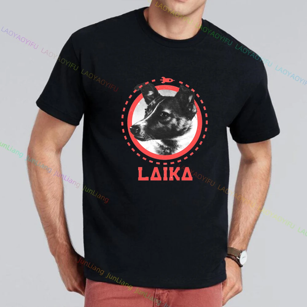 CCCP Rusia Laika Space Urss Astronauta Dog Tops Men's T-shirts for Men Clothing Funny Gifts Women's T-shirt Y2k Harajuku Vintage