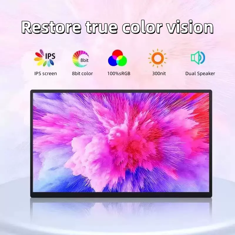 16 Inch 2K Portable Monitor 165Hz IPS, 100% sRGB, USB-C Mini HDMI, for Laptop Mac Xbox PS5 Switch, HDR Ready External Gaming Dis