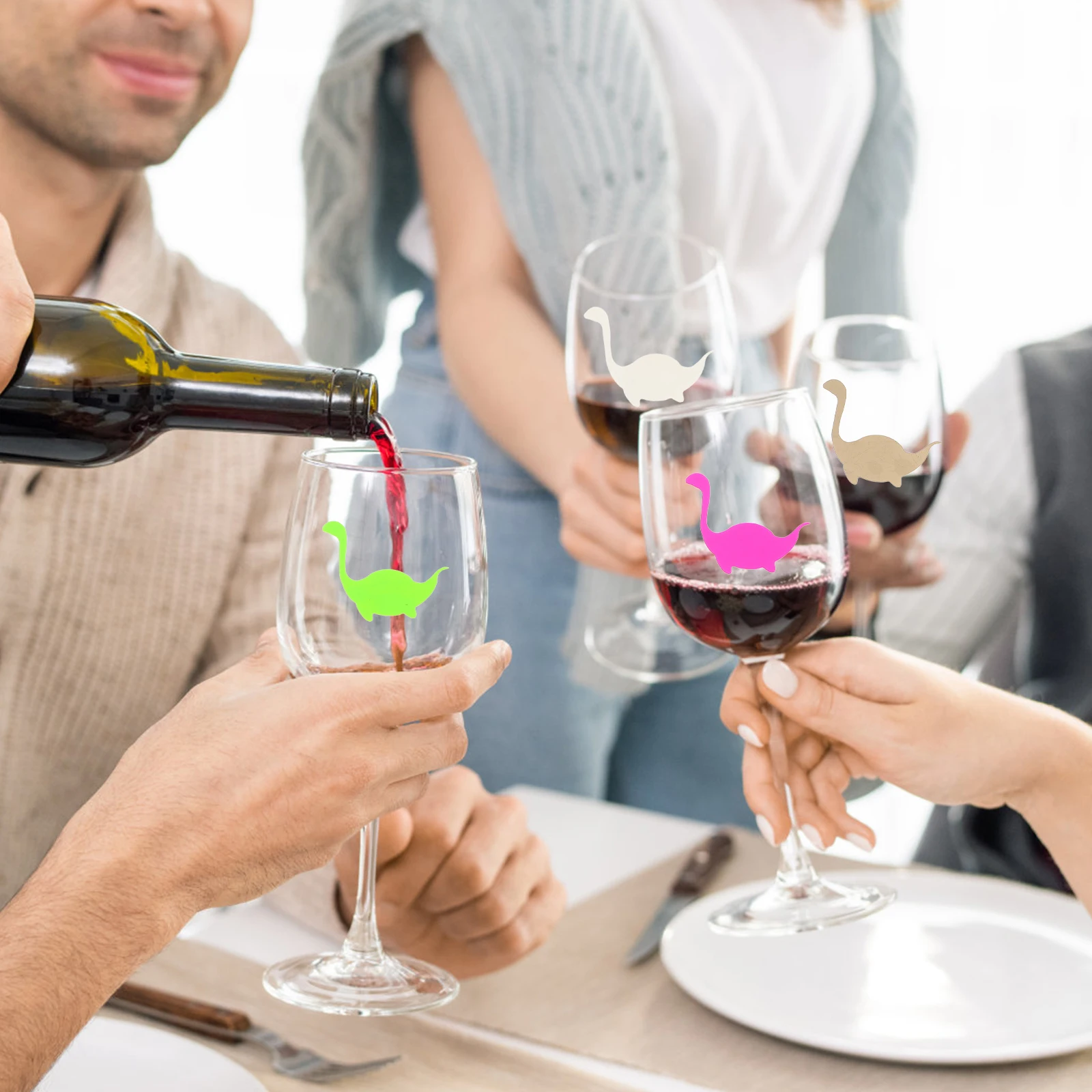 

12pcs Glass Marker Decorative Silicone Drink Charms Reusable Creative Goblet Stickers Party Accessories Stemless Kitchen