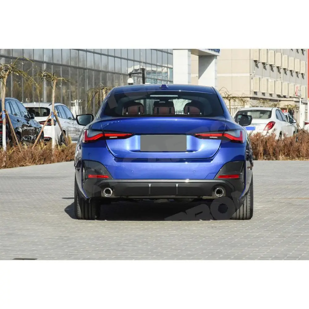 ABS Rear Bumper Lip Diffuser Splitters Spoiler for BMW 4 Series G26 425i 430i M Sport Sedan 2021 + Accessories