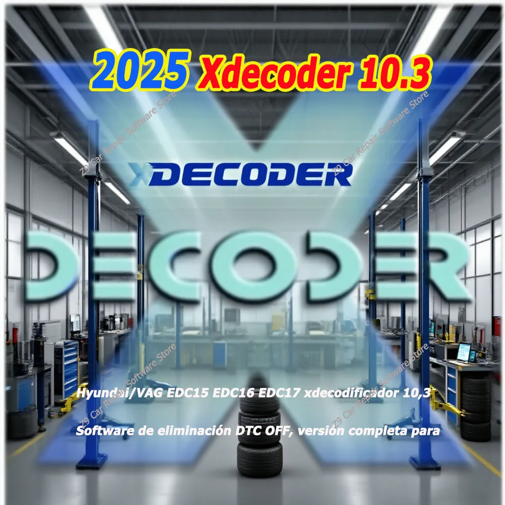 2025 Xdecoder 10,3 versión completa DTC Remover Crack para Hyundai/VAG EDC15 EDC16 EDC17 - Keygen incluido - DTC off Eliminar software