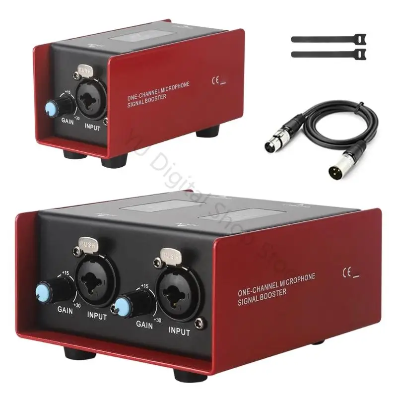 96BA Stage Voice Lifter mit Metallgehäuse, dynamischer Gesangsvorverstärkerbox und Frontpegelregler für Live-Hosting – Detail 3