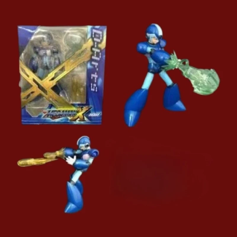 ฟิกเกอร์แอคชั่นแบบข้อต่อคุณภาพสูงในกล่อง: รุ่นการ์ตูนของเมก้าแมน หุ่นยนต์ฮิวแมนนอยด์อัจฉริยะสูง ของสะสม