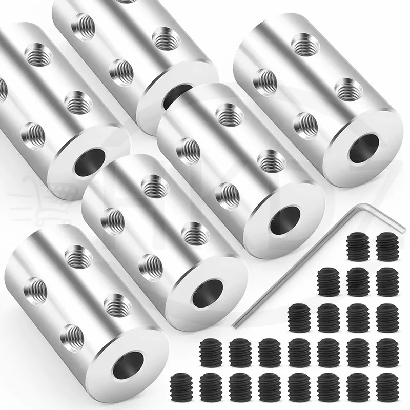 1Pcs 3mm 4mm 5mm 6mm 6.35mm 8mm 10mm 12mm Rigid Coupling 45# Steel Shaft Coupling Rigid Coupling Coupler Motor Joint Connector