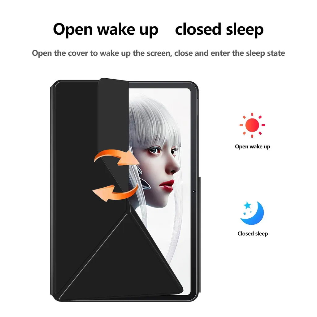 حافظة مغناطيسية لهاتف ZTE nubia REDMAGIC Gaming Tablet Pro 10.9 Red Magic Nova 10.9 غطاء حامل ذكي للنوم/الاستيقاظ متعدد الطي