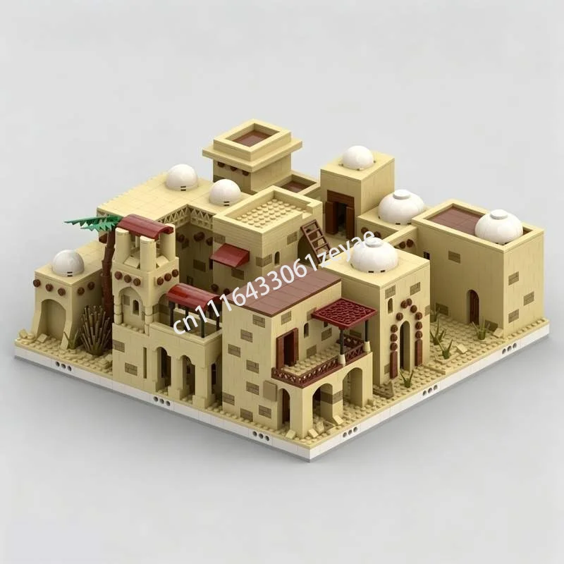 3032PCS Ancient Egypt Village Houses MOC Creative Architecture Model Custom Building Blocks Assembly Toy Collection Display Gift