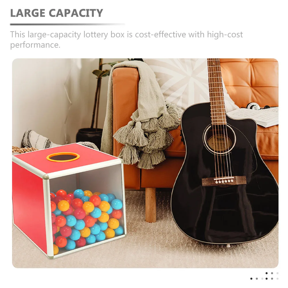

Multi-Function Transparent Lottery Box Large Capacity Meeting Raffle Donation Box Party Drawing Accessory Raffle Accessory