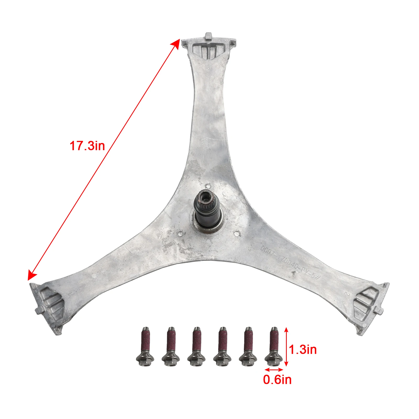 Artudatech Assembly Flange Shaft for Samsung Washer Spider Arm DC97-17004B 6 Screws