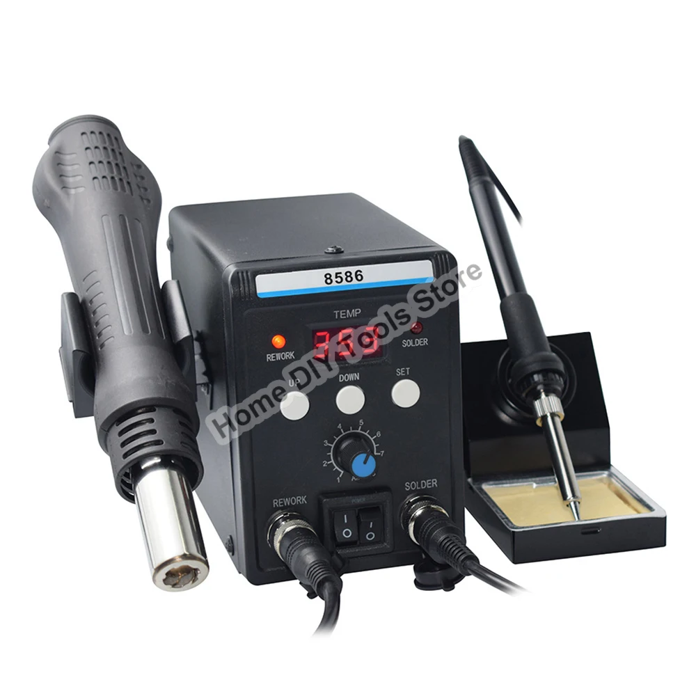 8586 Soldering Station Digital Display Hot Air Gun Soldering And Rework Station For Cell-Phone Welding Desoldering Repair Tools