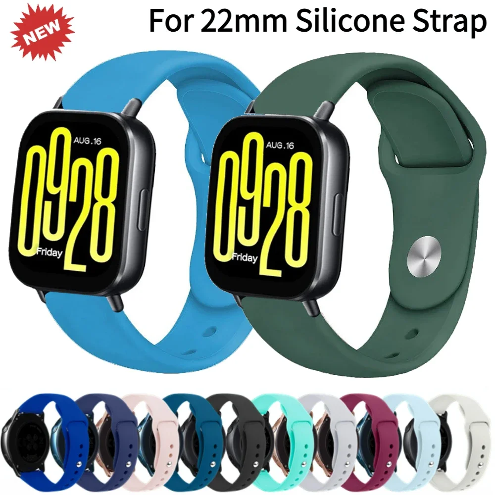 

Silicone Strap 22mm for Redmi Watch 5 Lite Sports Replaceable Bracelet Watchband Correa for Redmi Watch 5 Active Accessories