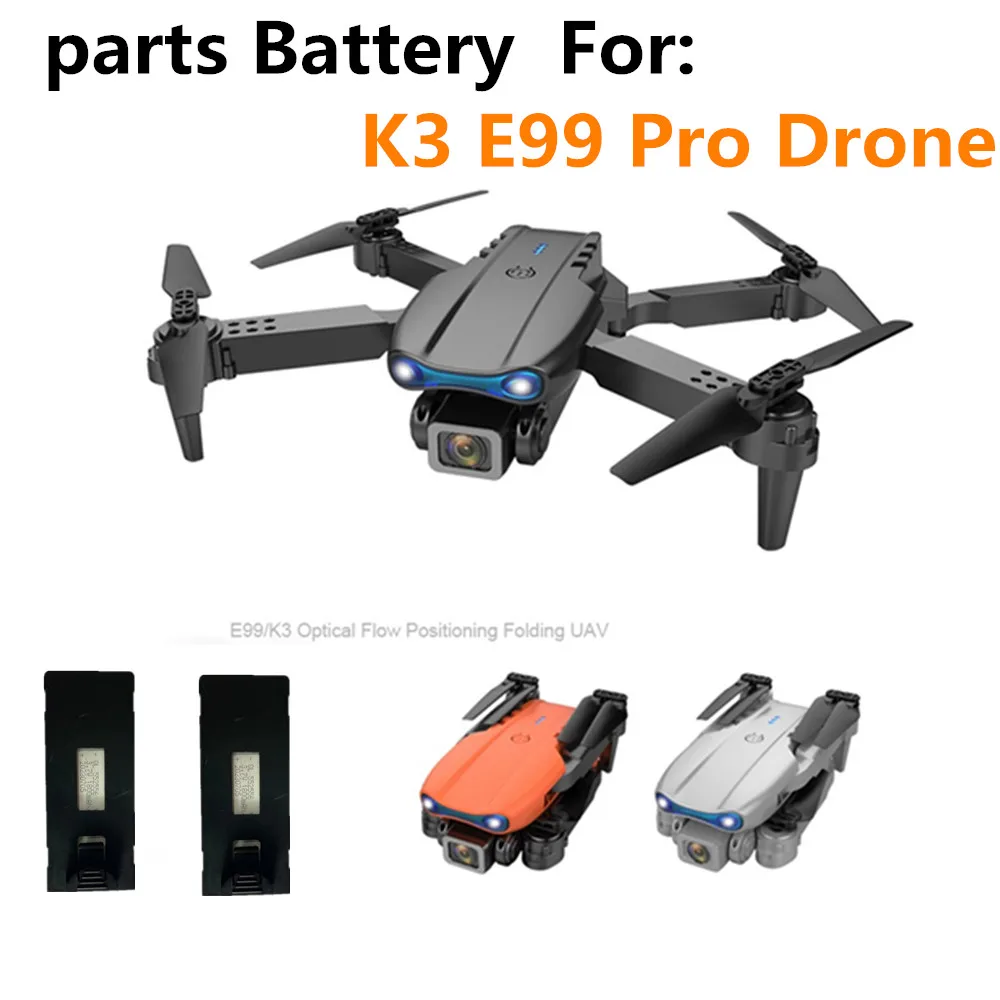 Drone Battery Accessories 3.7V 1800Mah / K3 E99 Pro Drone Original Spare Parts Flying 12 Mins K3 Mini Drone Battery