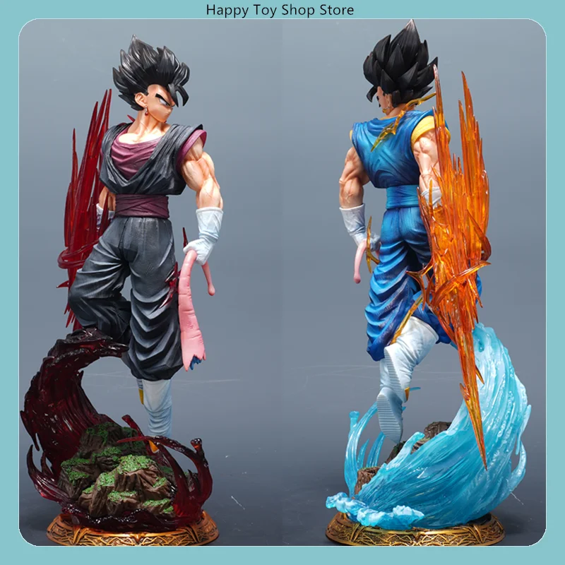 38cm Dragon Ball Yun Qi Vegetto 2.0 Figurka Anime 3 Głowy Wymienny Model Statua Kolekcja Dekoracja Biurka Ozdoba Zabawki dla Fanów