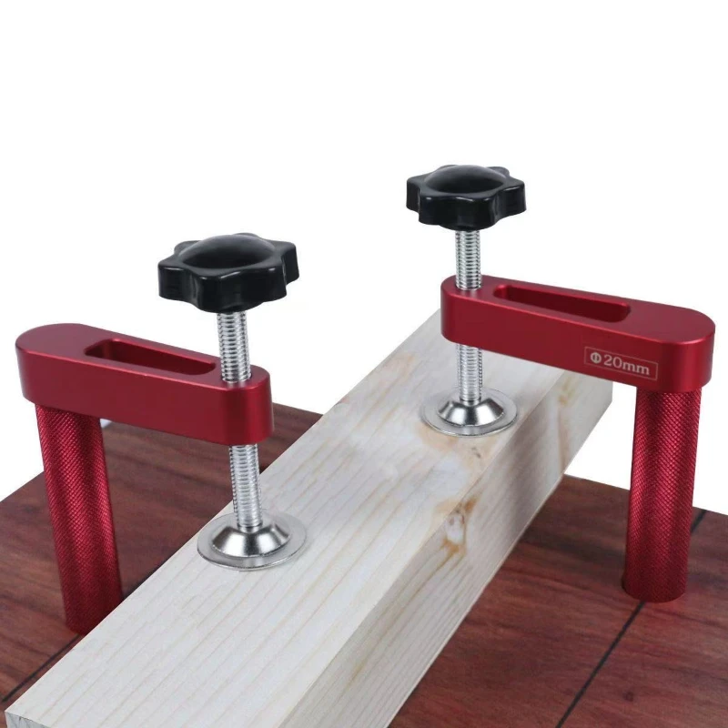 1/2/4PCS Aluminum Alloy Dog Hole Clamp 19mm/20mm Woodworking Bench Stop Desktop Fixed Clip - Woodworking Hold down Clamps